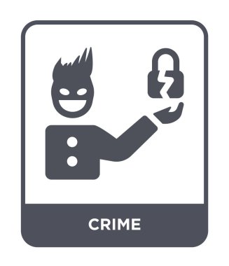 modaya uygun bir tasarım tarzı suç simgesi. Beyaz arka plan üzerinde izole suç simgesi. suç vektör simgesi basit ve modern düz simgesi web sitesi, mobil, logo, app, UI. suç simge vektör çizim, Eps10.