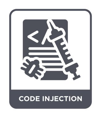code injection icon in trendy design style. code injection icon isolated on white background. code injection vector icon simple and modern flat symbol. clipart
