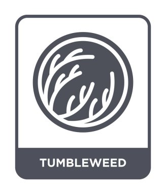 modaya uygun bir tasarım tarzı Tumbleweed simgesi. Beyaz arka plan üzerinde izole tumbleweed simgesi. Tumbleweed vektör simgesi basit ve modern düz sembolü.