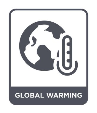 modaya uygun bir tasarım tarzı küresel ısınma simgesi. Beyaz arka plan üzerinde izole küresel ısınma kutsal kişilerin resmi. küresel ısınma vektör simgesi basit ve modern düz sembolü.