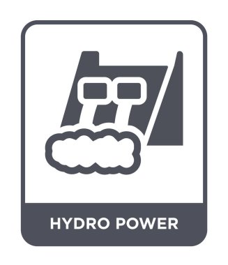 modaya uygun bir tasarım tarzı hidro güç simgesi. Beyaz arka plan üzerinde izole hidro güç simgesi. Hidro güç vektör simgesi basit ve modern düz sembolü.