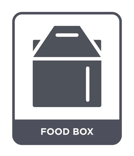 Food Box Ikone Trendigen Design Stil Lebensmittelbox Symbol Isoliert Auf — Stockvektor