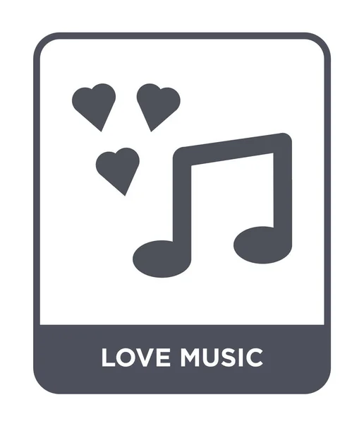 Love Music Icon Trendy Design Style Икона Музыки Белом Фоне — стоковый вектор