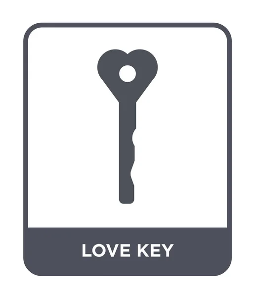 Love Key Ikone Trendigen Design Stil Love Key Symbol Isoliert — Stockvektor