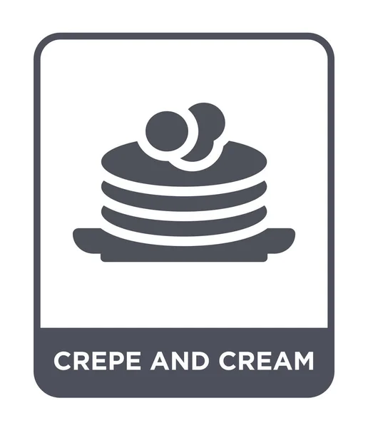 Crepe Cream Icon Trendy Design Style Crepe Cream Icon Isolated — Stock Vector