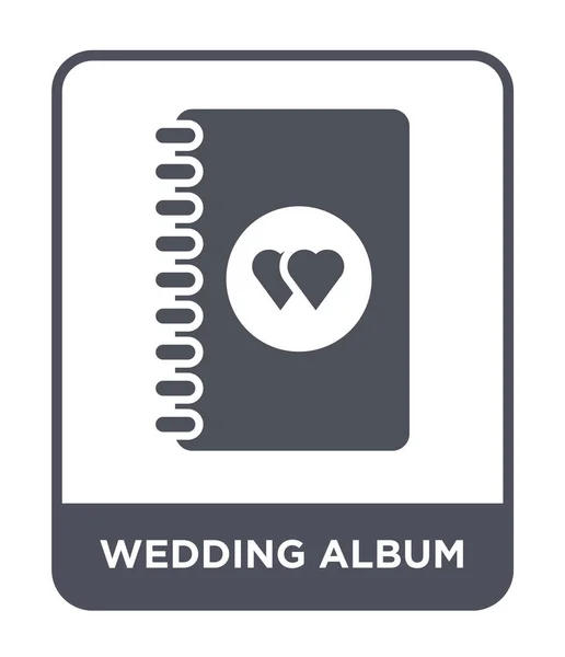 Икона Свадебного Альбома Модном Стиле Дизайна Иконка Свадебного Альбома Выделена — стоковый вектор