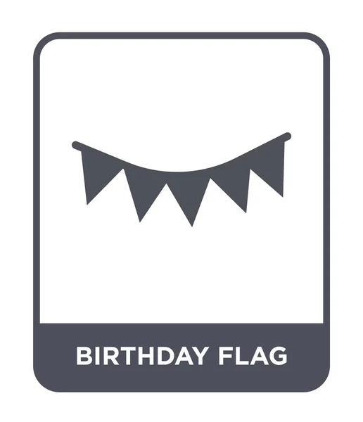 Ícone Bandeira Aniversário Estilo Design Moderno Ícone Bandeira Aniversário Isolado —  Vetores de Stock