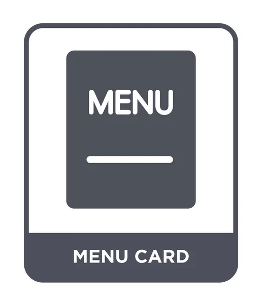 トレンディなデザイン スタイルのメニュー カード アイコン メニュー カードのアイコンが白い背景に分離されました メニュー カード ベクトル アイコン — ストックベクタ