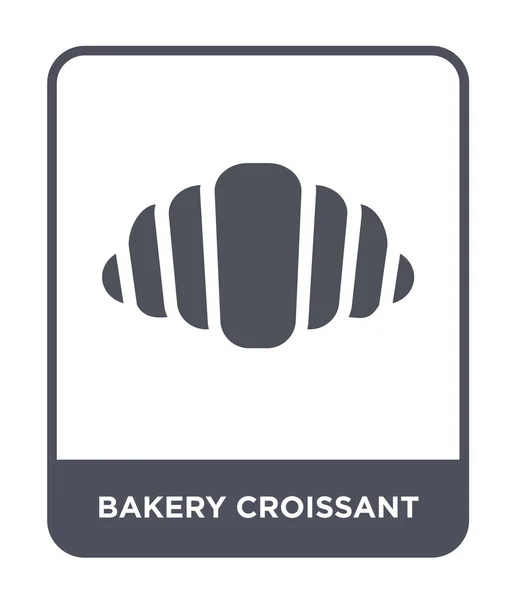 Bageriet Croissant Ikonen Trendig Designstil Bageriet Croissant Ikonen Isolerad Vit — Stock vektor