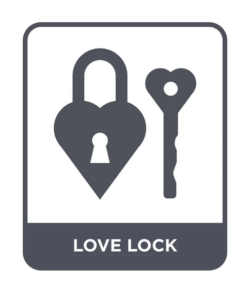 Love Lock Ikone Trendigen Design Stil Liebesschloss Symbol Isoliert Auf — Stockvektor