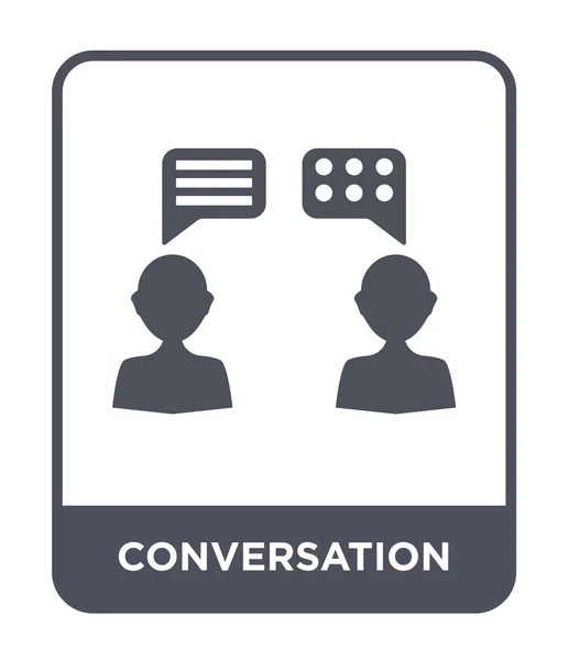 Konversationsikone Trendigen Design Stil Gesprächssymbol Isoliert Auf Weißem Hintergrund Konversationsvektorsymbol — Stockvektor