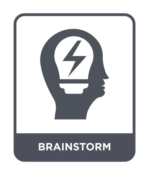 Ícone Brainstorm Estilo Design Moderno Ícone Brainstorm Isolado Fundo Branco —  Vetores de Stock
