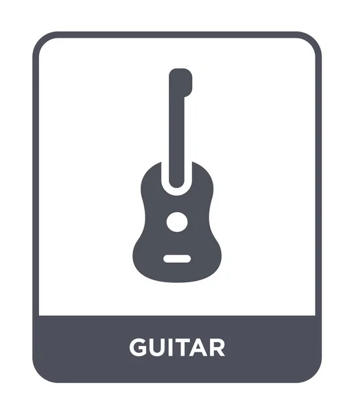 Gitaar Pictogram Trendy Stijl Gitaar Pictogram Geïsoleerd Een Witte Achtergrond — Stockvector