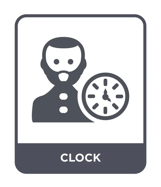 Ícone Relógio Estilo Design Moderno Ícone Relógio Isolado Fundo Branco — Vetor de Stock
