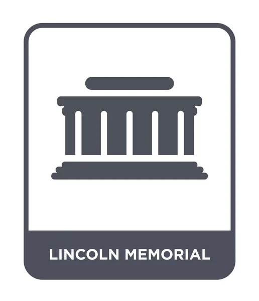 Ícone Memorial Lincoln Estilo Design Moderno Ícone Memorial Lincoln Isolado — Vetor de Stock