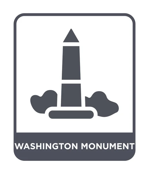 디자인 스타일에서 워싱턴 기념비 아이콘입니다 워싱턴 기념비 아이콘 배경에 고립입니다 — 스톡 벡터