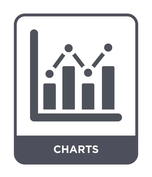 Icono Gráficos Estilo Diseño Moda Diagramas Icono Aislado Sobre Fondo — Vector de stock