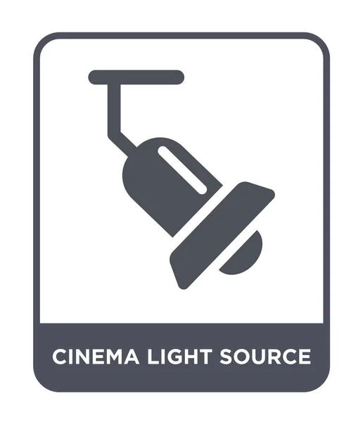 Cinema Ljuskälla Ikonen Trendig Designstil Cinema Ljuskälla Ikonen Isolerad Vit — Stock vektor