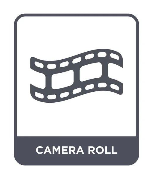 时尚设计风格的相机胶卷图标 在白色背景上隔离的相机胶卷图标 相机滚动矢量图标简单和现代平面符号 — 图库矢量图片