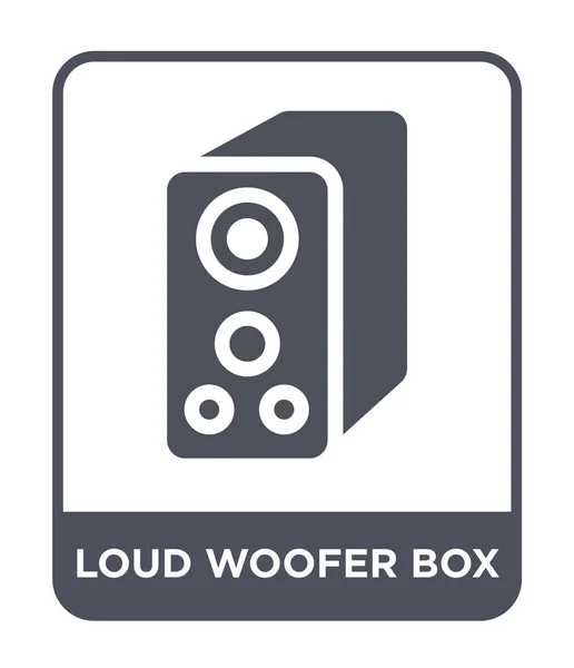 Boîte Woofer Fort Icône Dans Style Design Mode Boîte Woofer — Image vectorielle