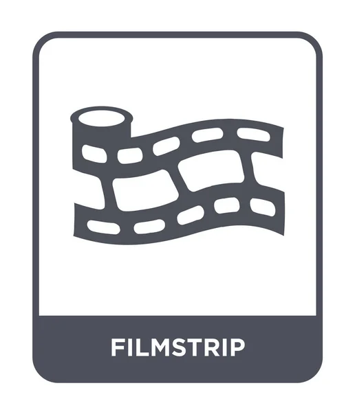 Ícone Filmstrip Estilo Design Moderno Ícone Filmstrip Isolado Fundo Branco — Vetor de Stock