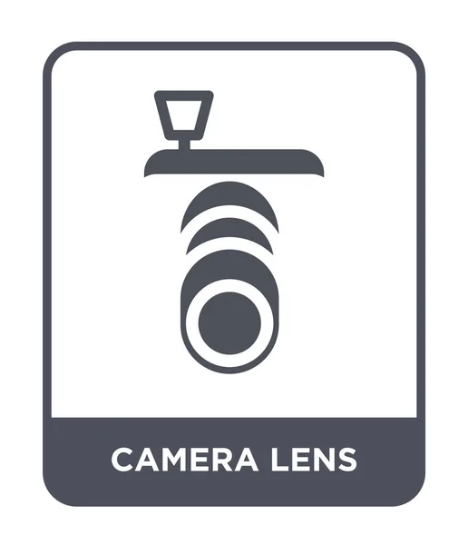 Ícone Lente Câmera Estilo Design Moderno Ícone Lente Câmera Isolado — Vetor de Stock