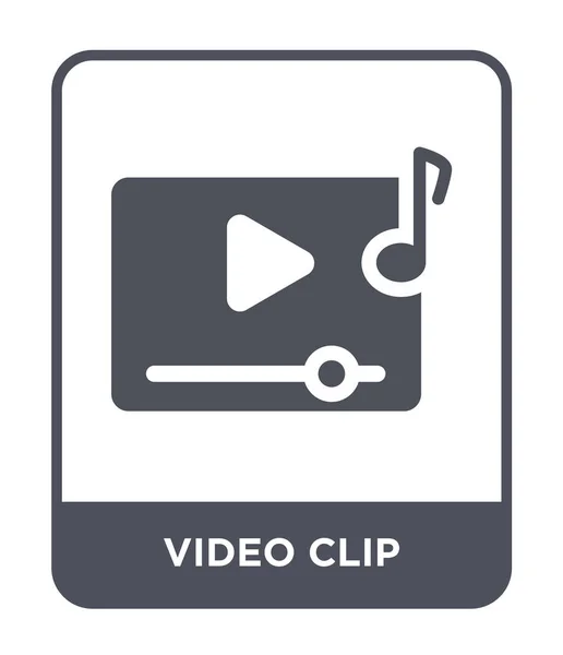 Icono Clip Vídeo Estilo Diseño Moda Icono Del Clip Vídeo — Archivo Imágenes Vectoriales