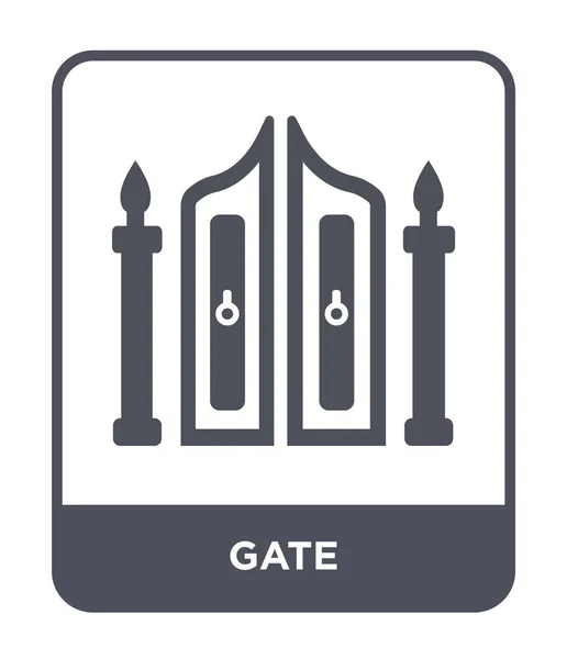 Icono Puerta Estilo Diseño Moda Icono Puerta Aislado Sobre Fondo — Vector de stock