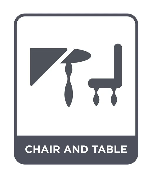Stuhl Und Tisch Trendigen Design Stil Stuhl Und Tisch Auf — Stockvektor