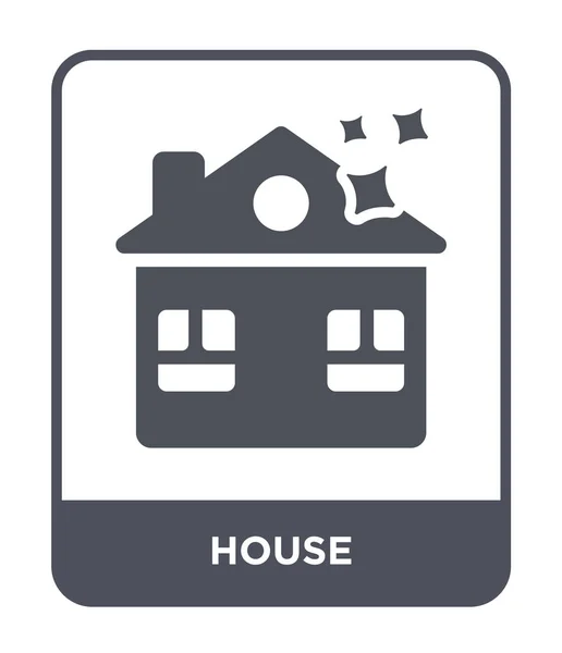 Haus Ikone Trendigen Design Stil Haus Symbol Isoliert Auf Weißem — Stockvektor