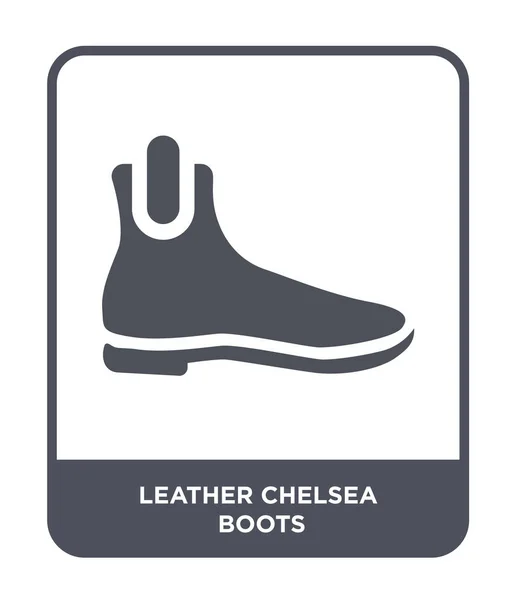 Икона Ботинки Chelsea Модном Стиле Дизайна Кожа Chelsea Сапоги Значок — стоковый вектор