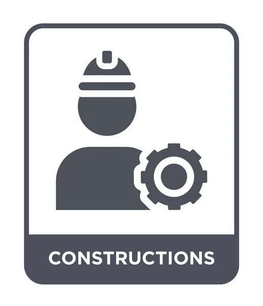 Constructions Icon Trendy Design Style Constructions Icon Isolated White Background — Stock Vector