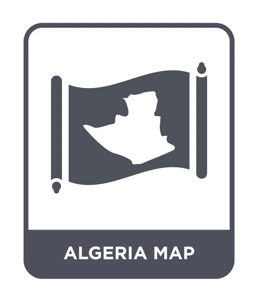 Icono Mapa Algeria Estilo Diseño Moda Algeria Map Icono Aislado — Vector de stock