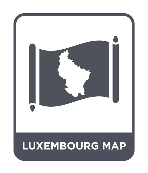 Значок Карти Люксембургу Модному Стилі Дизайну Значок Карти Люксембургу Ізольовано — стоковий вектор