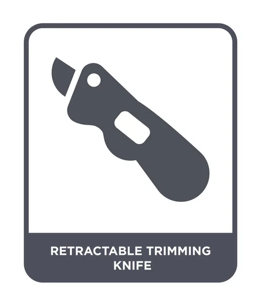 Выдвижной Значок Обрезки Ножа Модном Стиле Дизайна Выдвижной Значок Обрезки — стоковый вектор