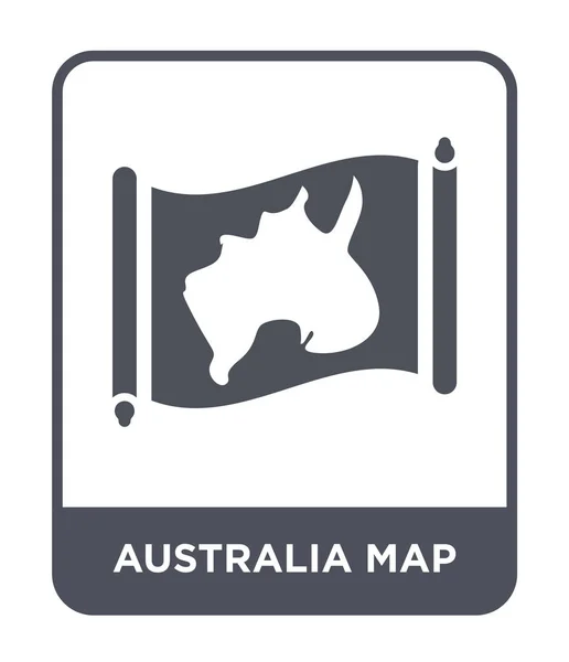 Australia Icona Della Mappa Stile Design Alla Moda Australia Icona — Vettoriale Stock