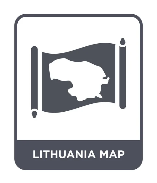 Иконка Карты Lithuania Стиле Trendy Design Иконка Карты Lithuania Изолирована — стоковый вектор