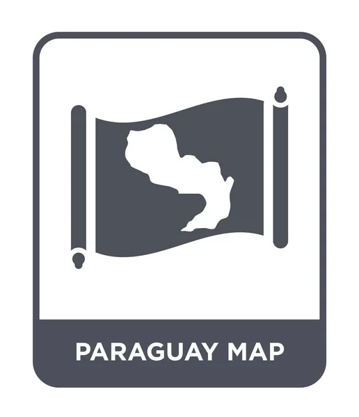 Paraguay Ikonu Mapy Módní Design Stylu Paraguay Mapa Ikona Izolovaných — Stockový vektor