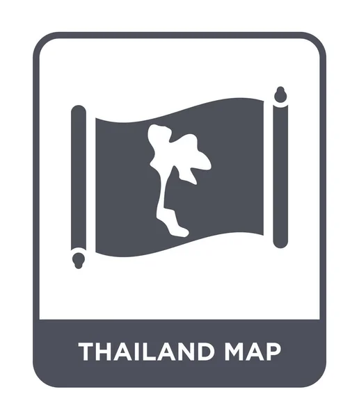 Thailand Kaartpictogram Trendy Stijl Thailand Kaartpictogram Geïsoleerd Een Witte Achtergrond — Stockvector