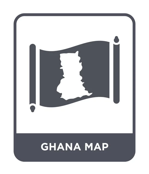 Ghana Map Icon Trendigen Design Stil Ghana Kartensymbol Isoliert Auf — Stockvektor