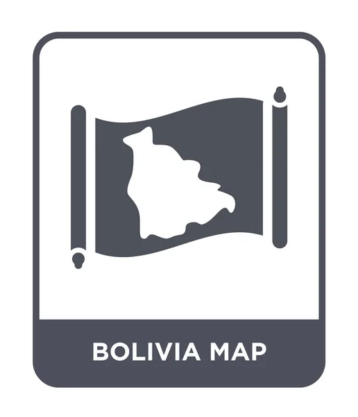 Bolivien Karte Symbol Trendigen Design Stil Bolivien Landkarte Symbol Isoliert — Stockvektor