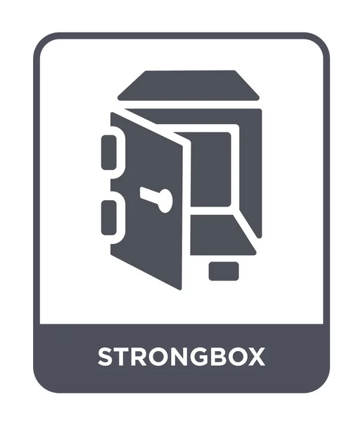 时尚设计风格的强盒图标 在白色背景上隔离的强框图标 强盒矢量图标简单和现代平面符号 — 图库矢量图片