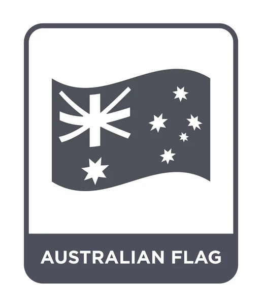 Icône Drapeau Australien Dans Style Design Tendance Icône Drapeau Australien — Image vectorielle