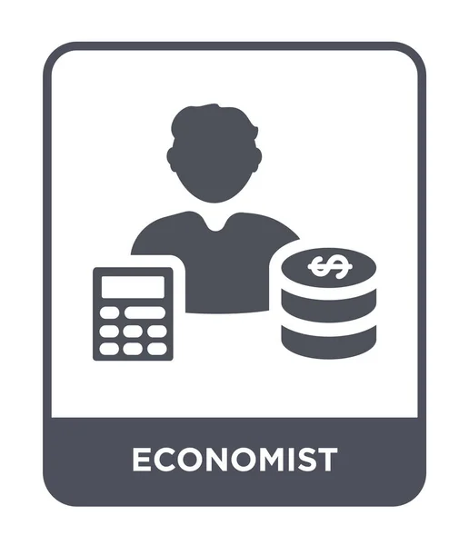 Ikon Ekonom Dengan Gaya Desain Trendi Ikon Ekonom Terisolasi Dengan - Stok Vektor