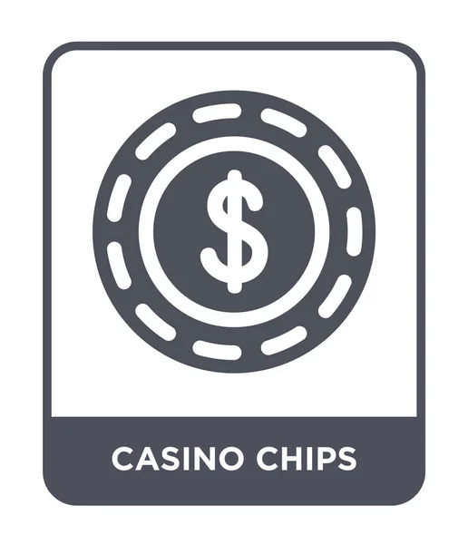 Casino Chips Icono Estilo Diseño Moda Casino Chips Icono Aislado — Vector de stock