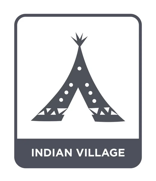 Ikon Desa India Dengan Gaya Desain Trendi Ikon Desa India - Stok Vektor