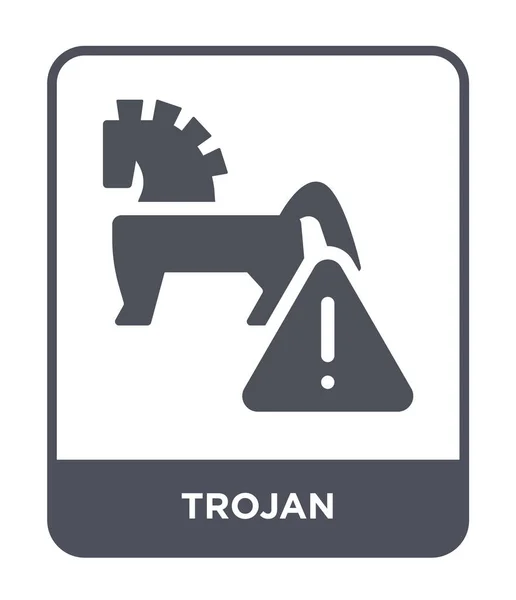 Trojan Εικονίδιο Στην Μοντέρνα Στυλ Σχεδιασμού Trojan Εικονίδιο Που Απομονώνονται — Διανυσματικό Αρχείο