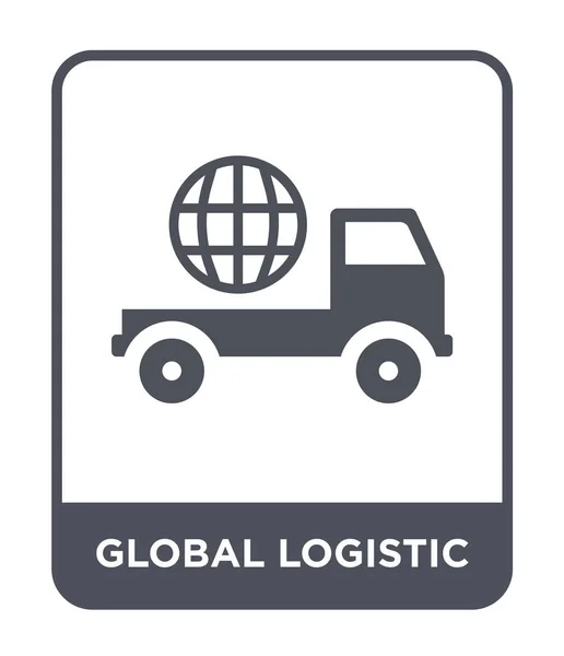 Icona Logistica Globale Stile Design Alla Moda Icona Logistica Globale — Vettoriale Stock