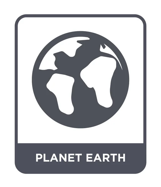 Planeta Ícone Terra Estilo Design Moderno Ícone Planeta Terra Isolado — Vetor de Stock