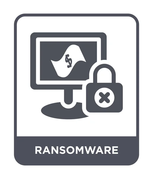 Icono Ransomware Estilo Diseño Moda Icono Ransomware Aislado Sobre Fondo — Vector de stock